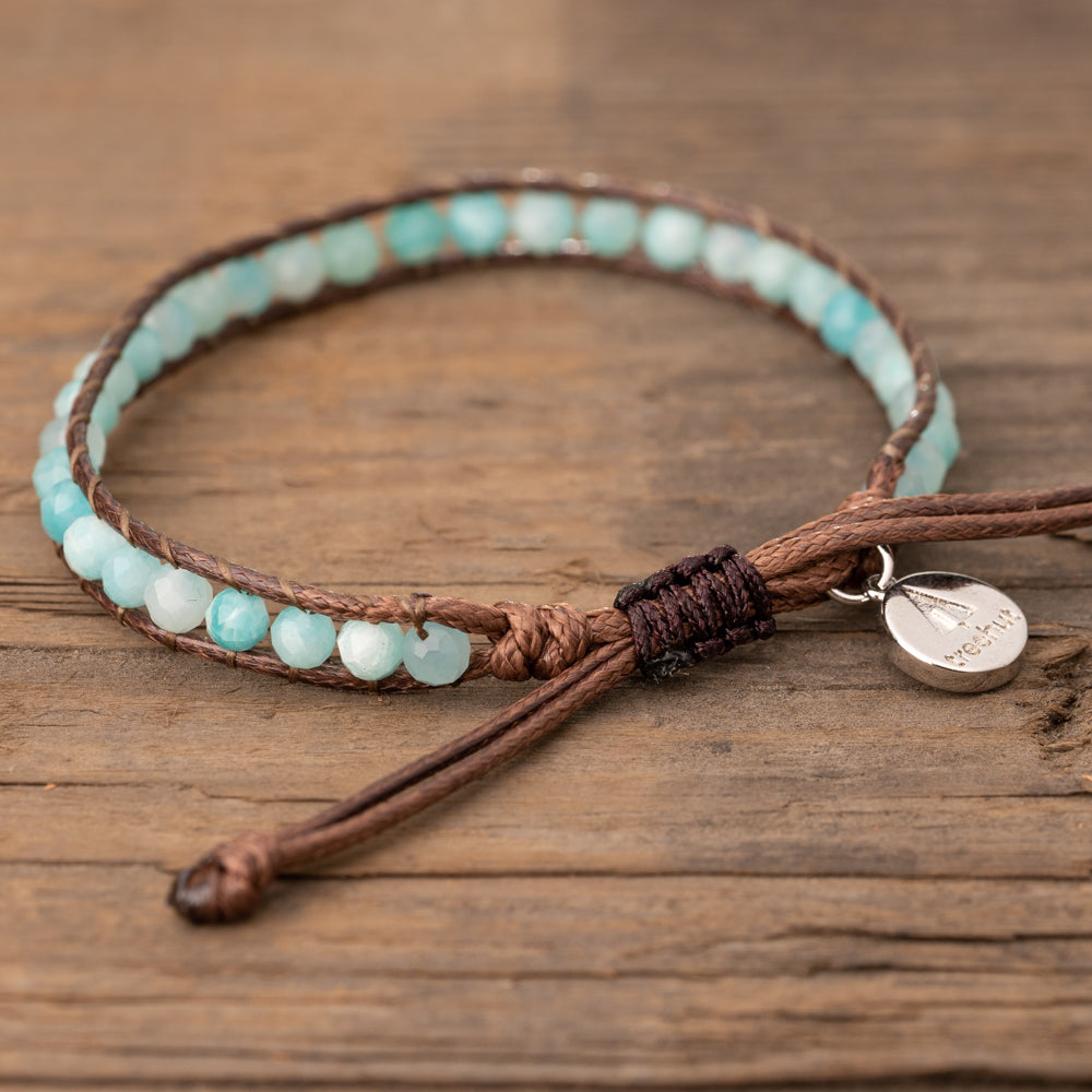 Amazonite Single Wrap Bracelet for Women