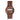 Classic Multifunction Walnut Blue Men's Wooden Watch