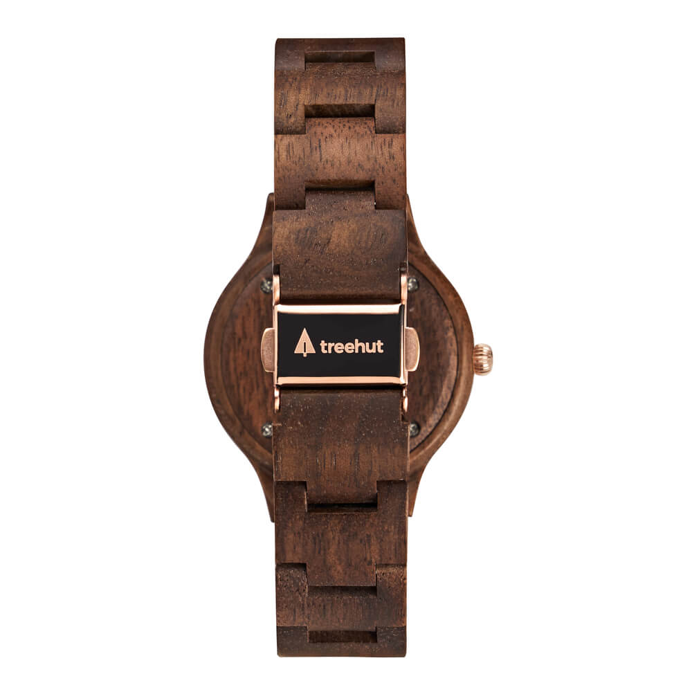 Emma Walnut Grey Women's Wooden Watch