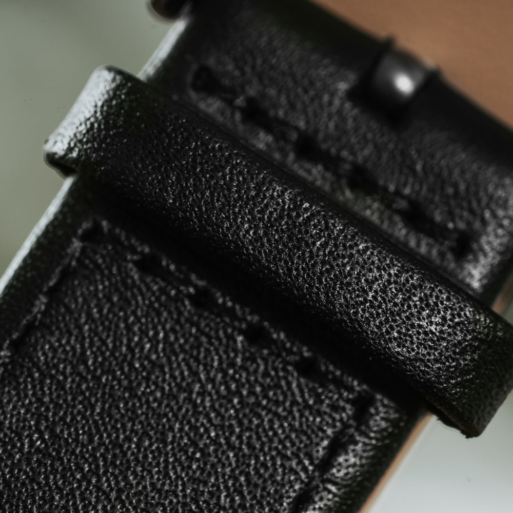 20mm Black Leather Band For Men