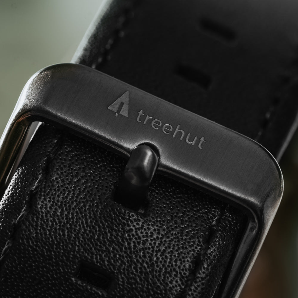 20mm Black Leather Band For Men