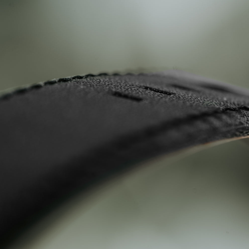 20mm Black Leather Band For Men