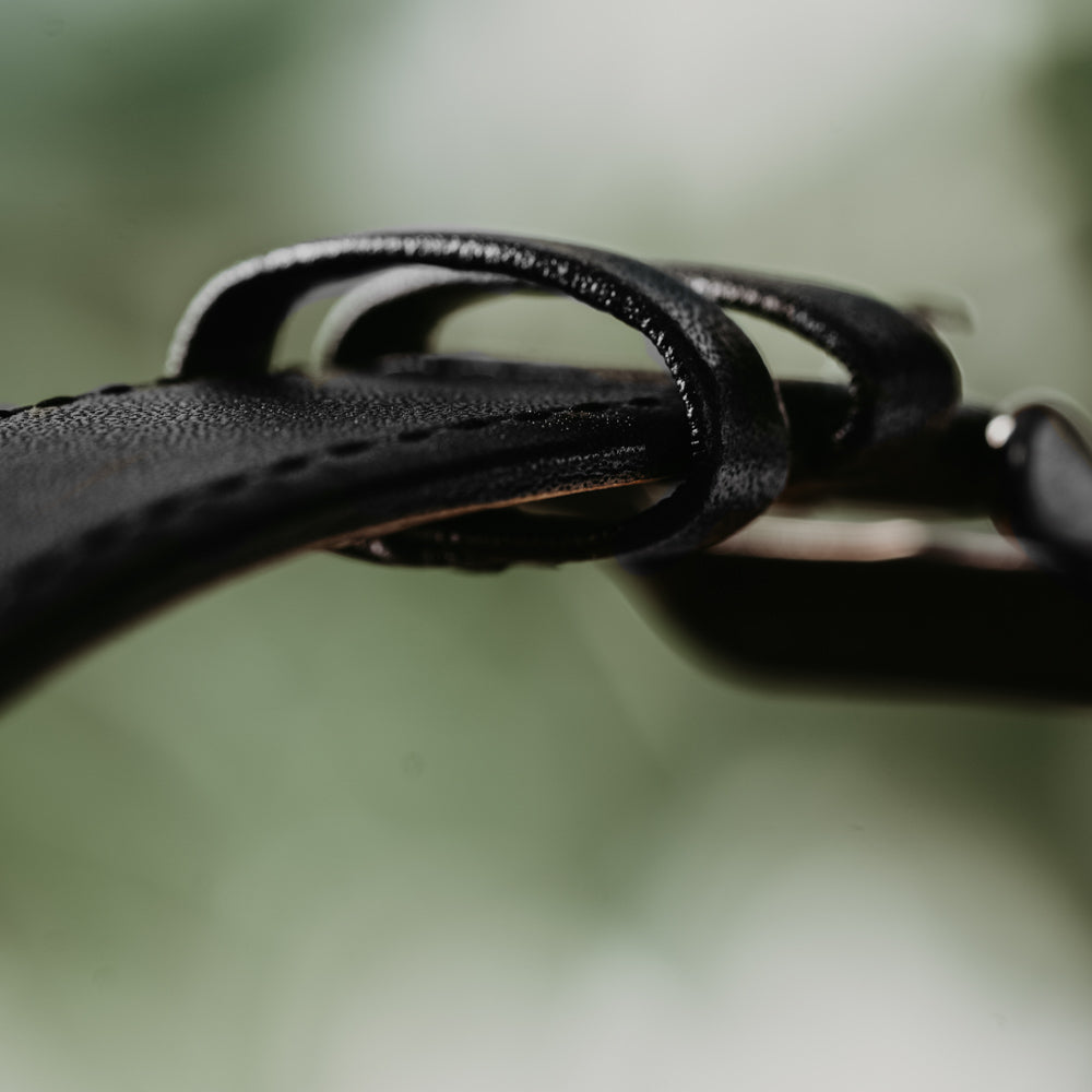 20mm Black Leather Band For Men