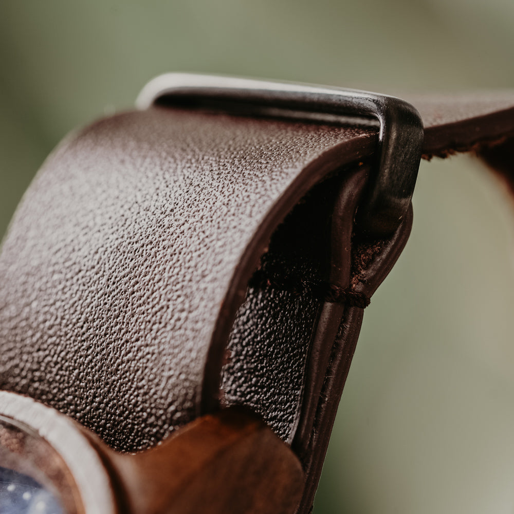 20mm Brown NATO Leather band For Men