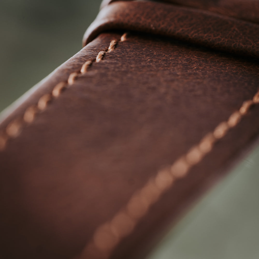 20mm Chestnut Brown Leather Band for Men