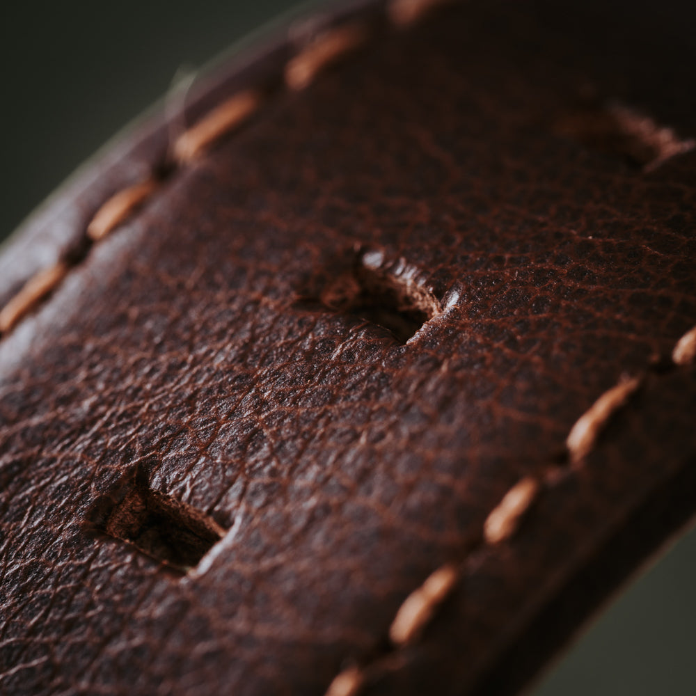 20mm Chestnut Brown Leather Band for Men