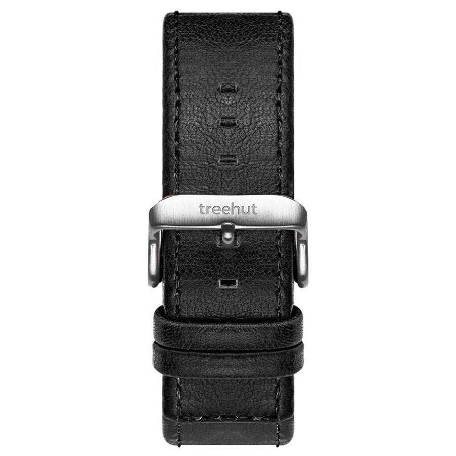 20mm Black Leather Band For Men