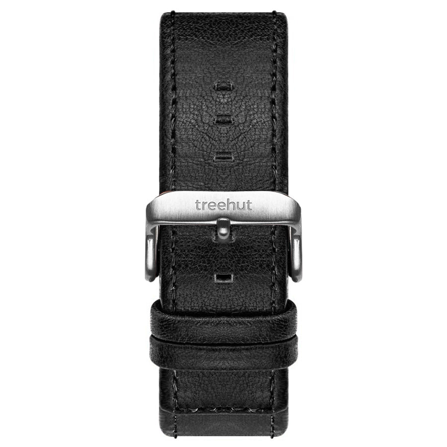 20mm Black Leather Band For Men