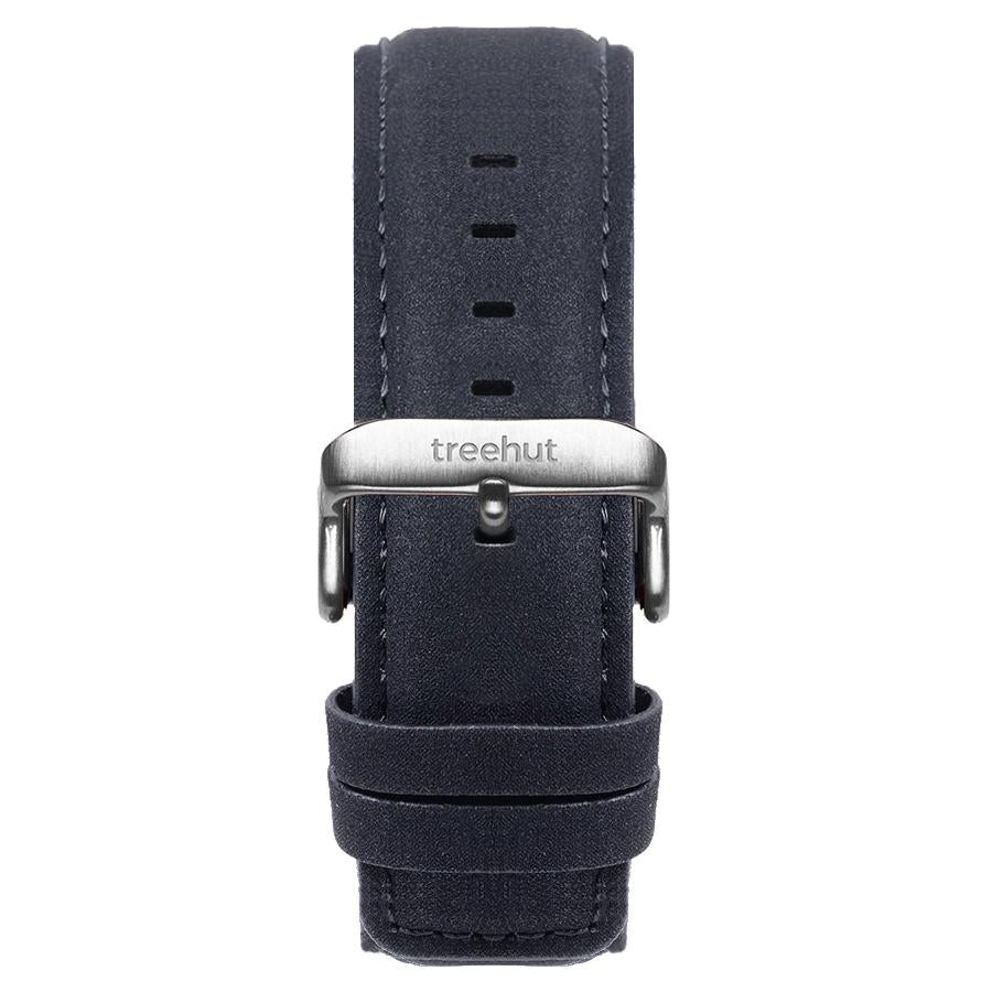 20mm Black Vegan Leather Band For Men