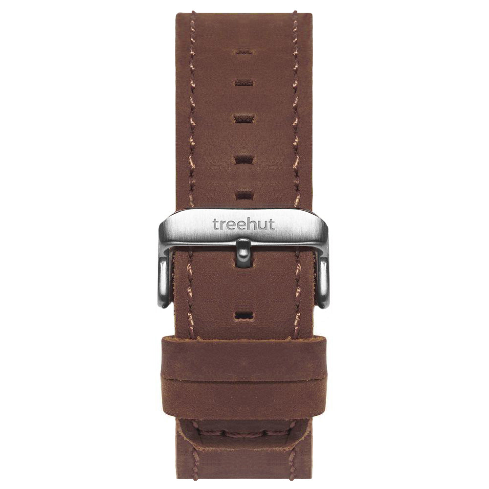 20mm Brown Matte Leather Band For Men