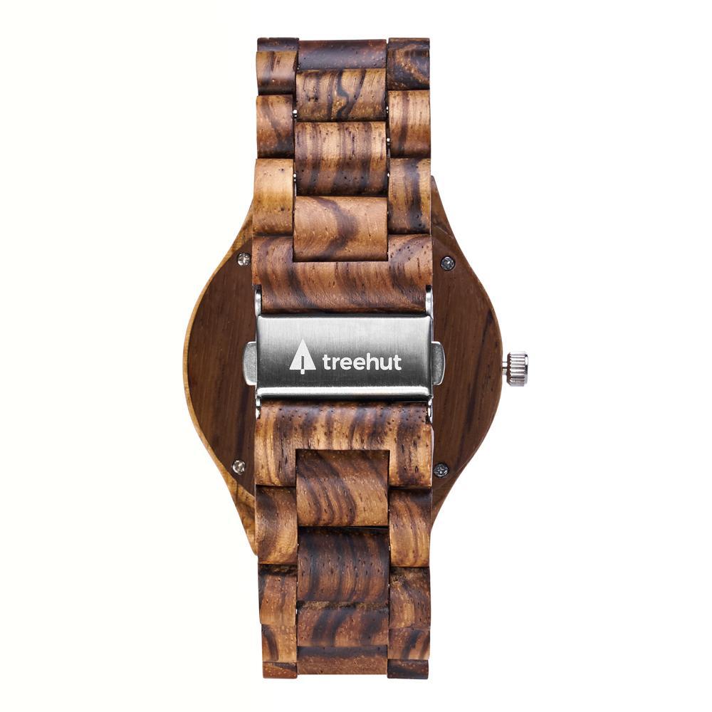 Classic Zebrawood Olive Ash Men’s Wooden Watch