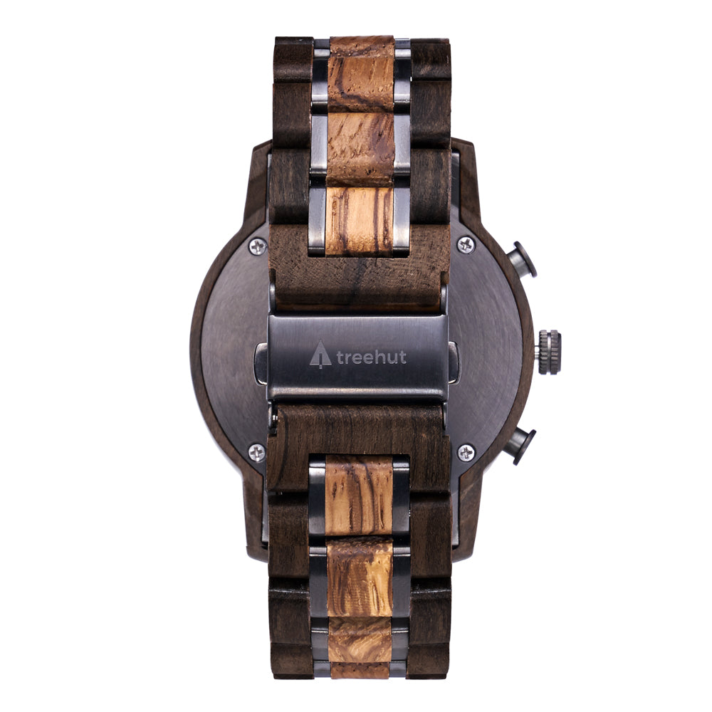 North Ebony Zebrawood Men’s Chrono Wooden Watch