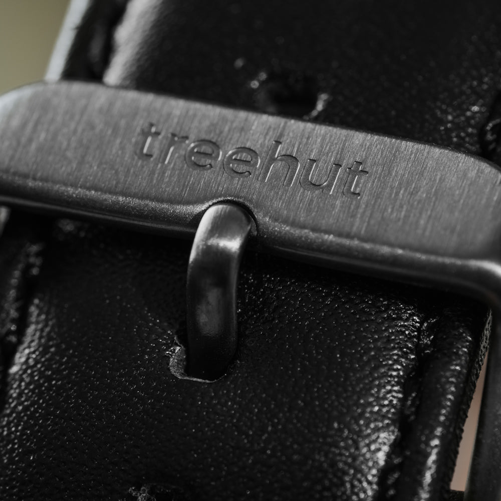 black leather watch band