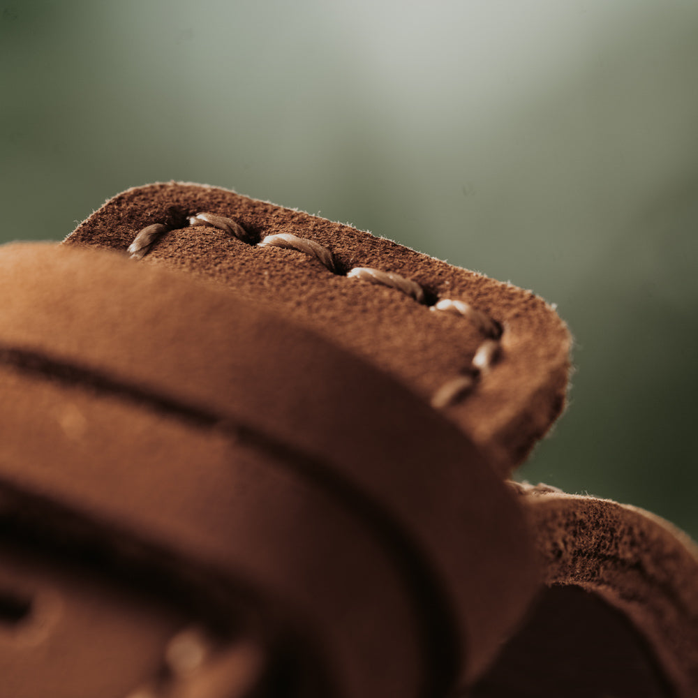 20mm Brown Matte Leather Band For Men