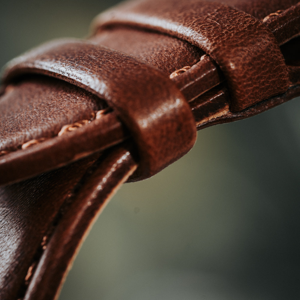 20mm Brown Padded Leather Band For Men