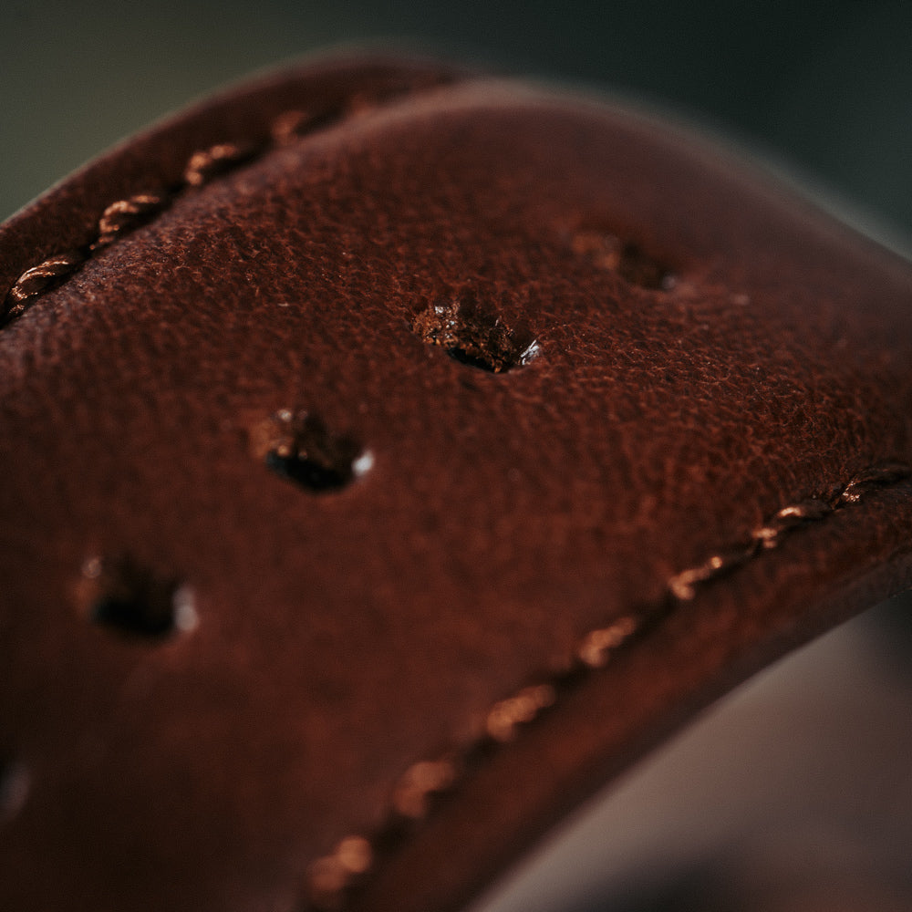 20mm Brown Padded Leather Band For Men