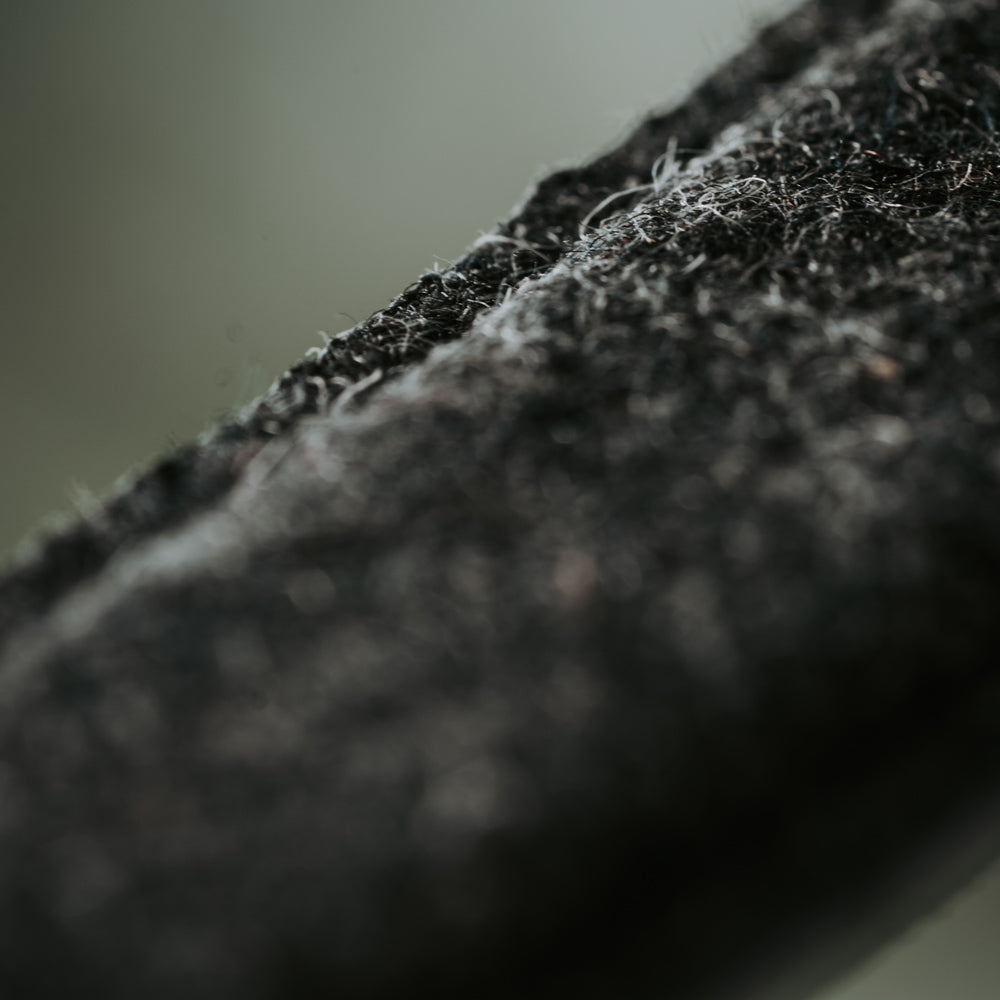 charcoal black leather watch band