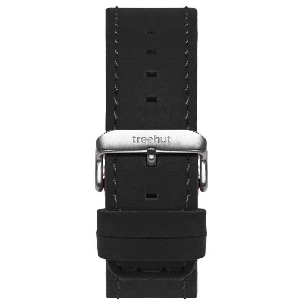 black leather watch band