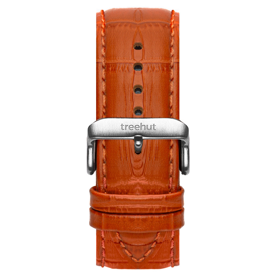 22mm Cognac Crocodile Band For Men