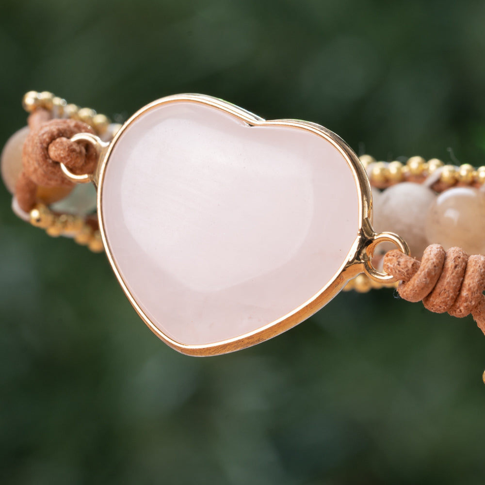pink rose quartz bracelet