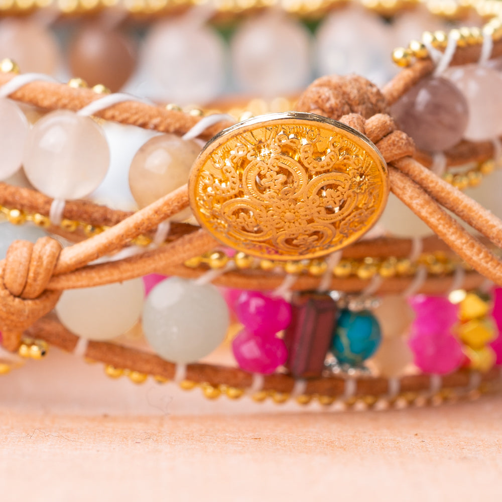 pink rose quartz bracelet