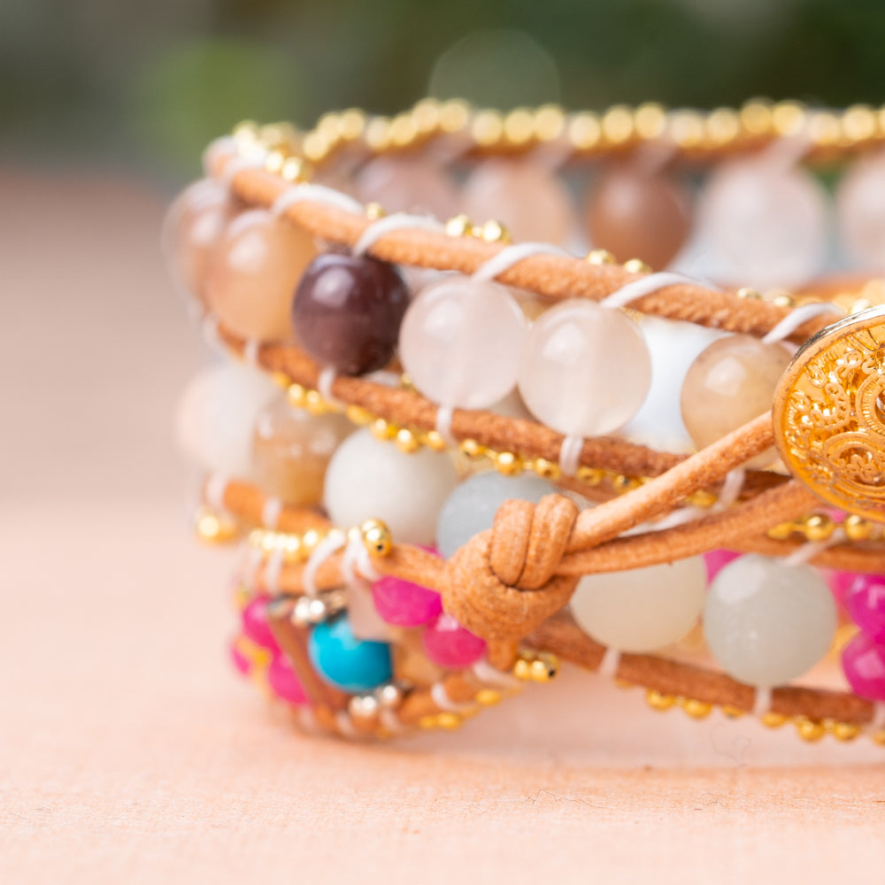 pink rose quartz bracelet