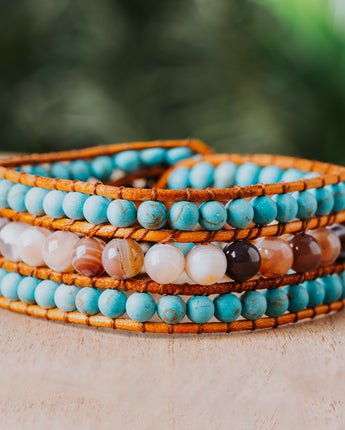 Blue Sea Stone Bracelet for Women
