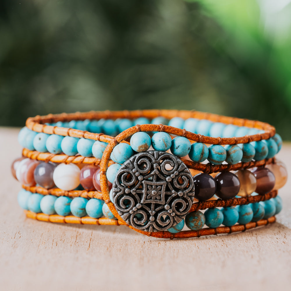 Blue Sea Stone Bracelet for Women