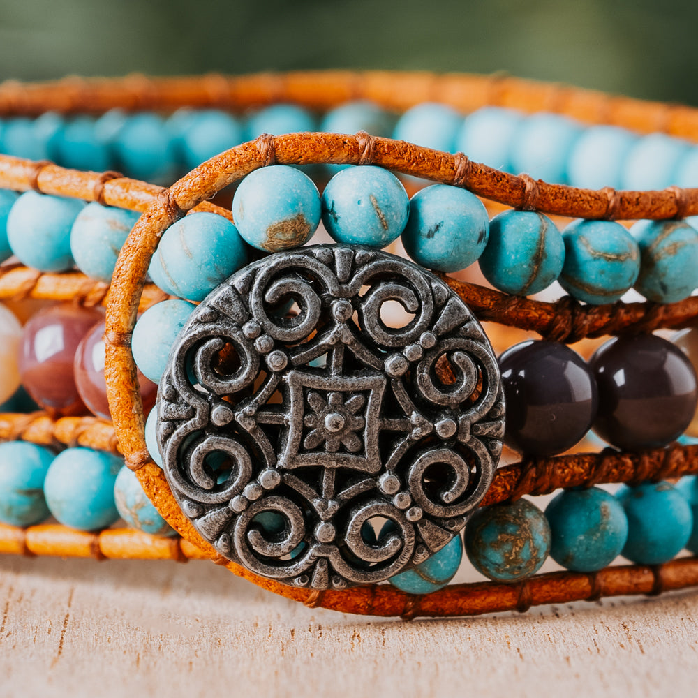 Blue Sea Stone Bracelet for Women