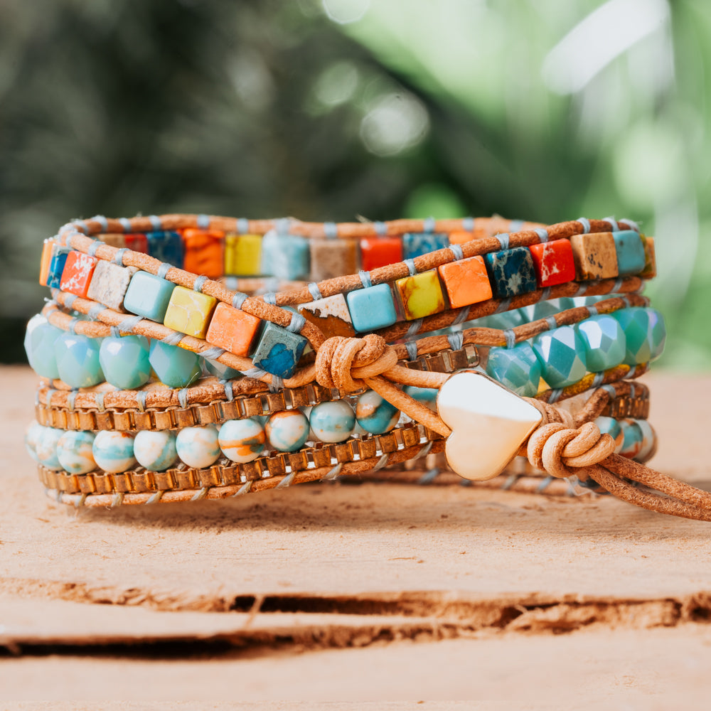 rainbow stone bracelet for women