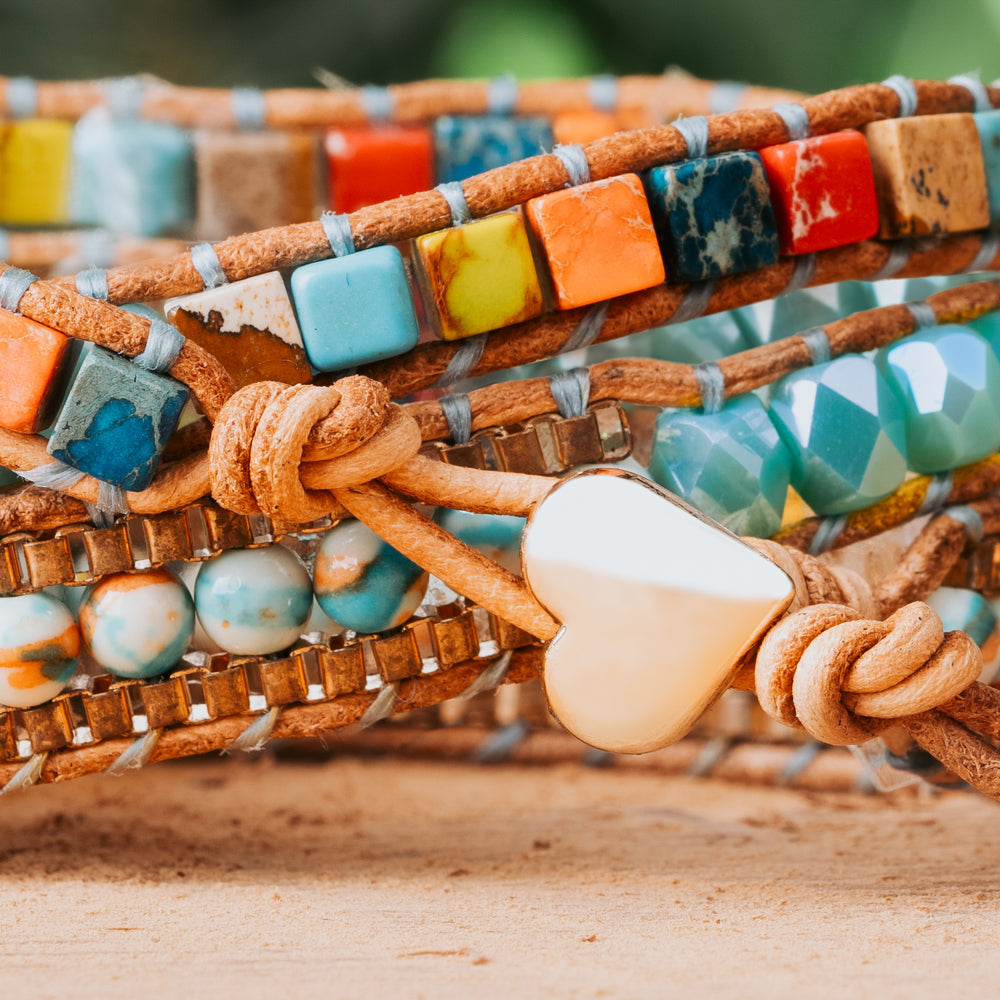 rainbow stone bracelet