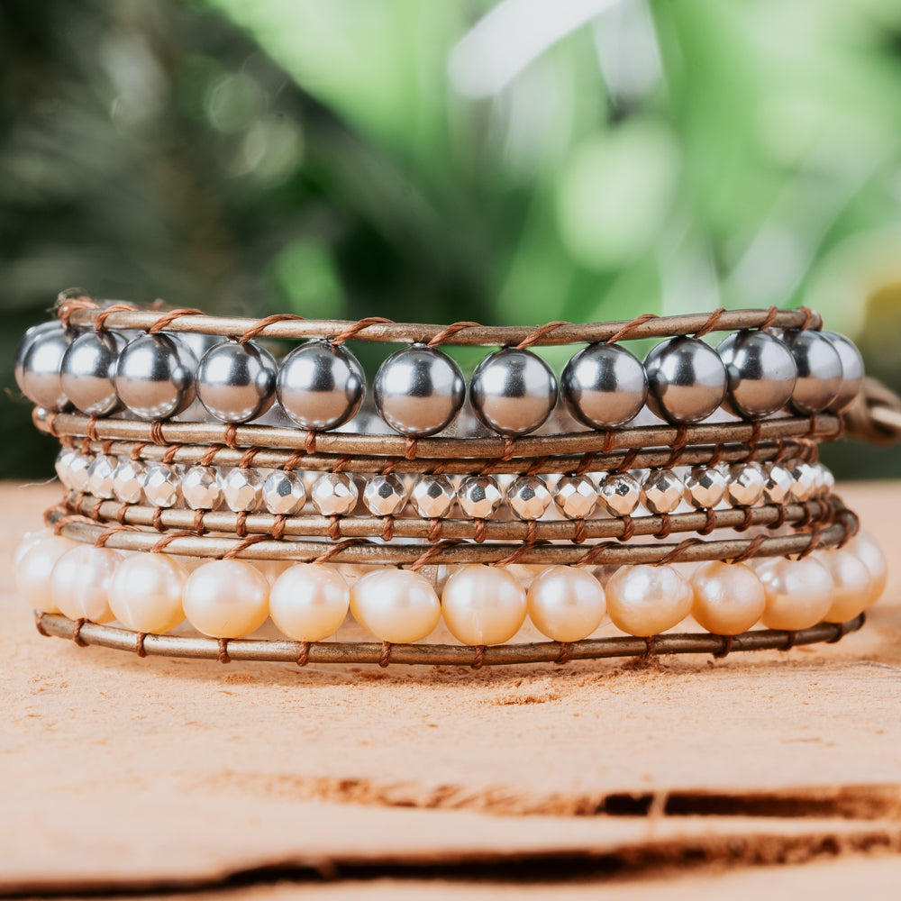white pearl bracelet