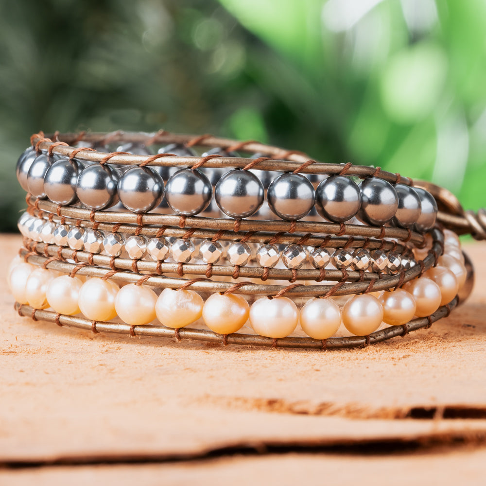 white pearl bracelet