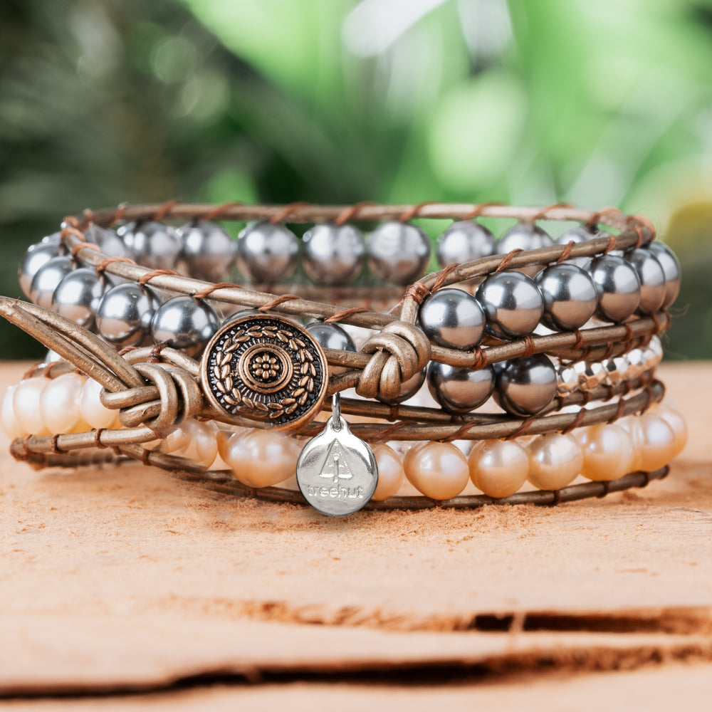 white pearl bracelet