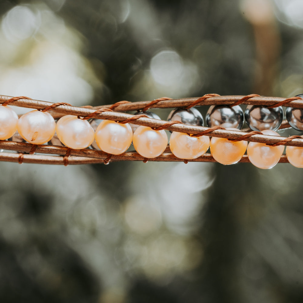 white pearl bracelet