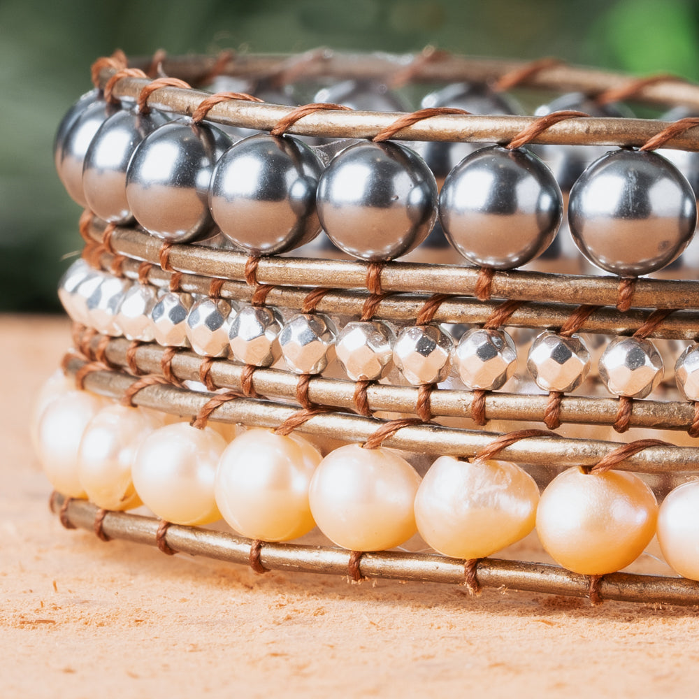 white pearl bracelet