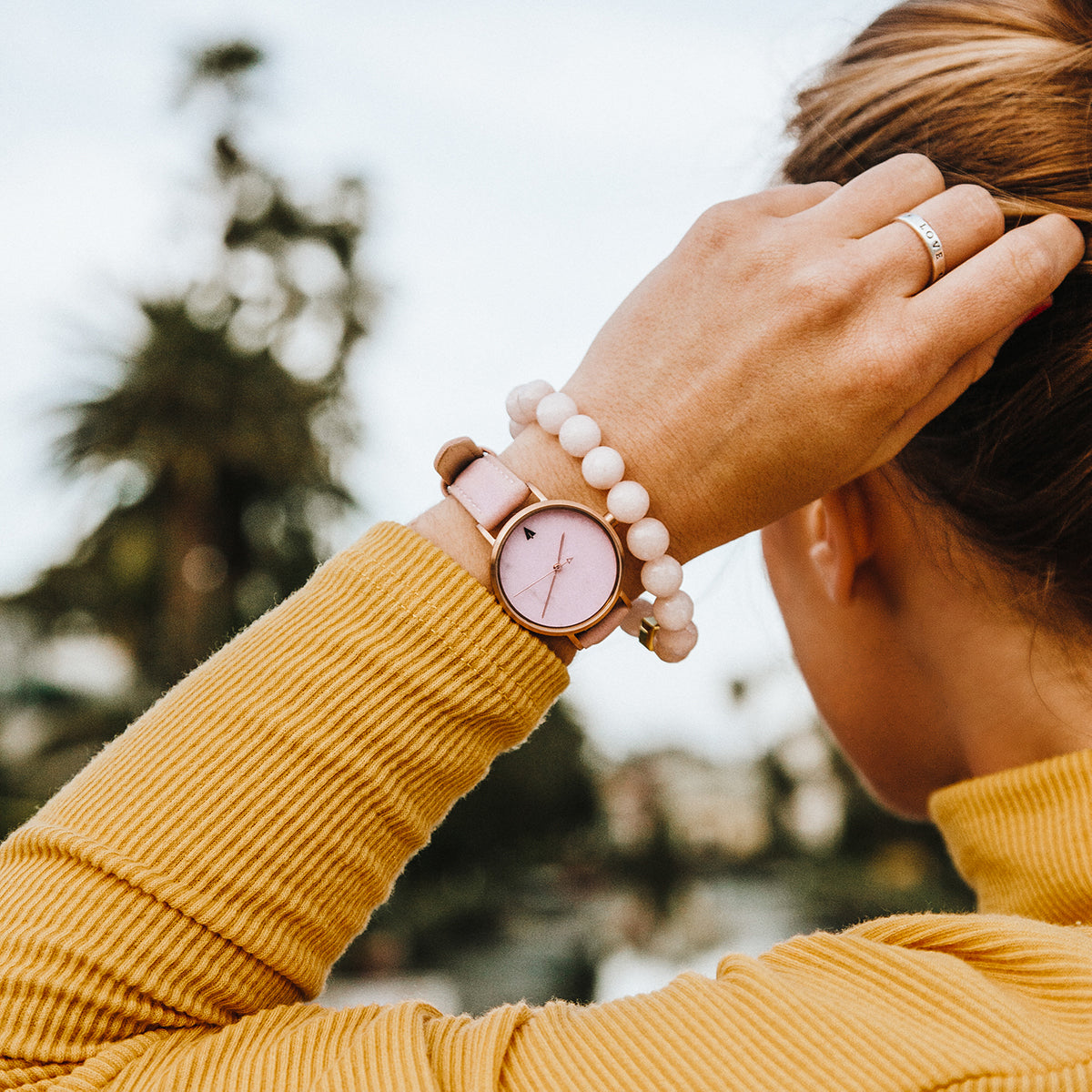 Element Rose Marble Monochrome Women's Stainless Steel Watch