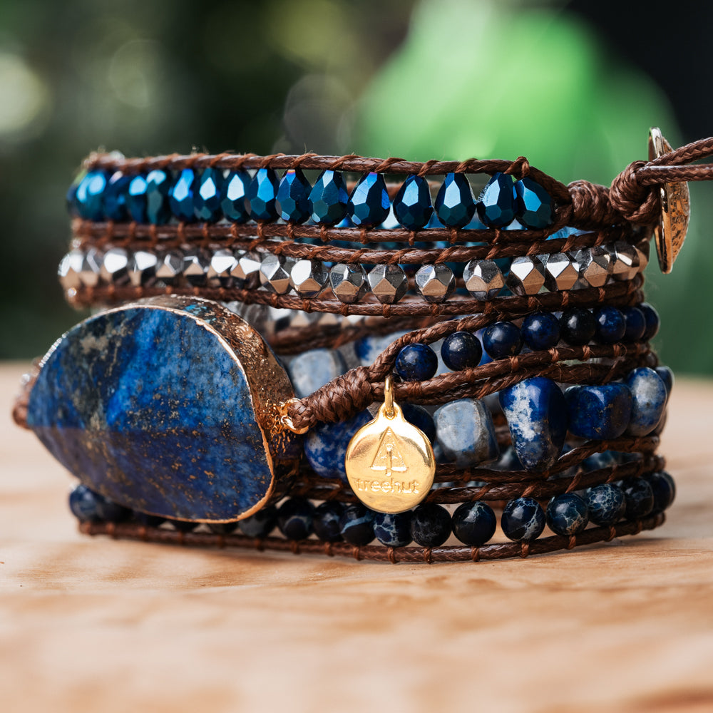 Deep Blue Wrap Bracelet for women