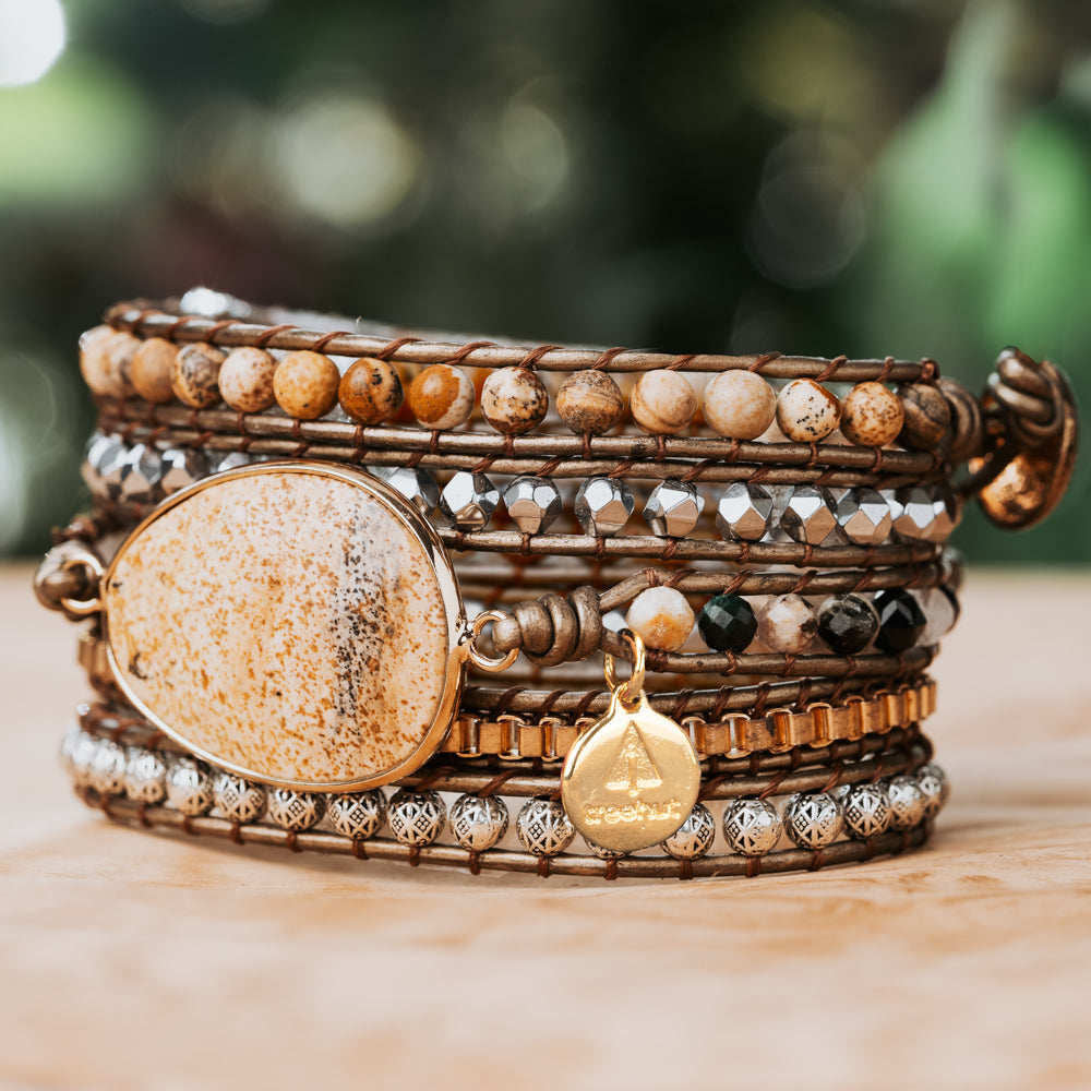 five wrap leather bracelet