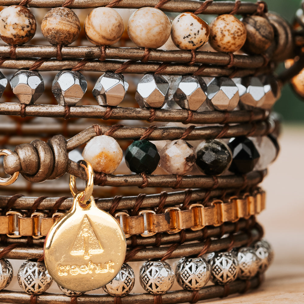 five wrap leather bracelet