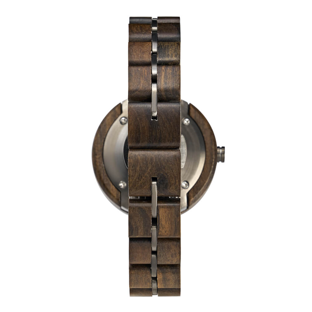Theory Black Marble Monochrome Women's Wooden Watch