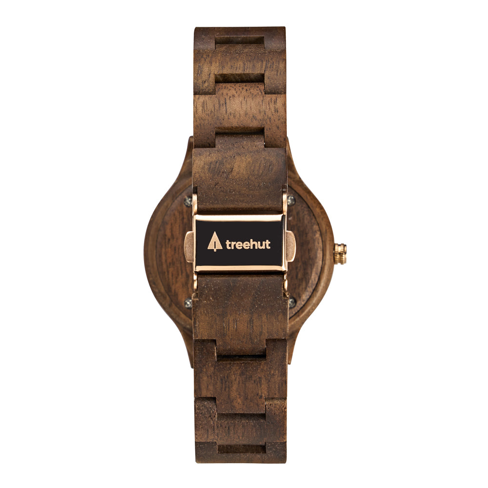 Solstice Walnut Grey Women's Wooden Watch