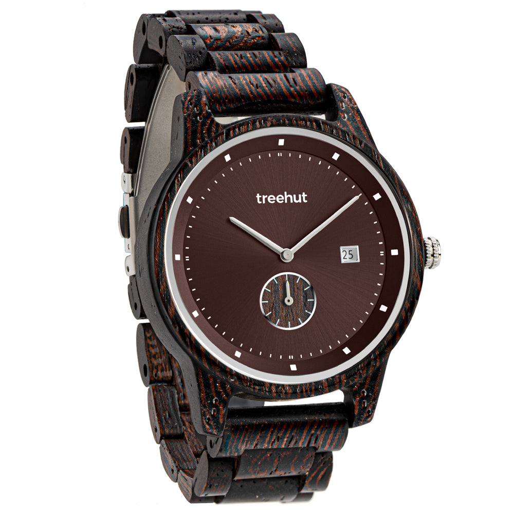 Alpine Wenge Burgundy Men's Wooden Watch