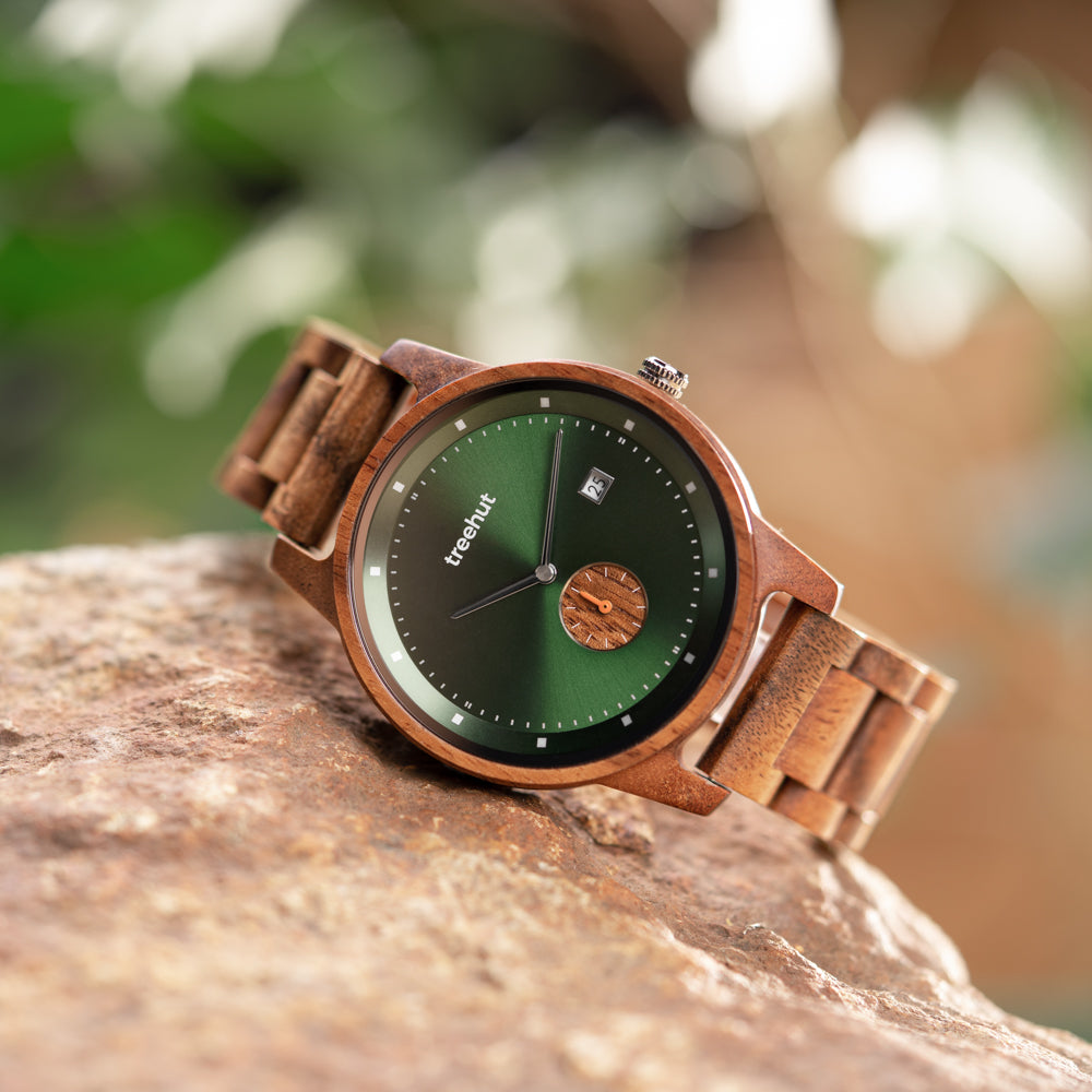 Alpine Koa Wood Green Men's Wooden Watch