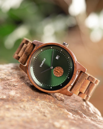 Alpine Koa Wood Green Men's Wooden Watch