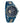 Atlas Maple Blue Marble Men's Stainless Steel Wooden Watch Watch