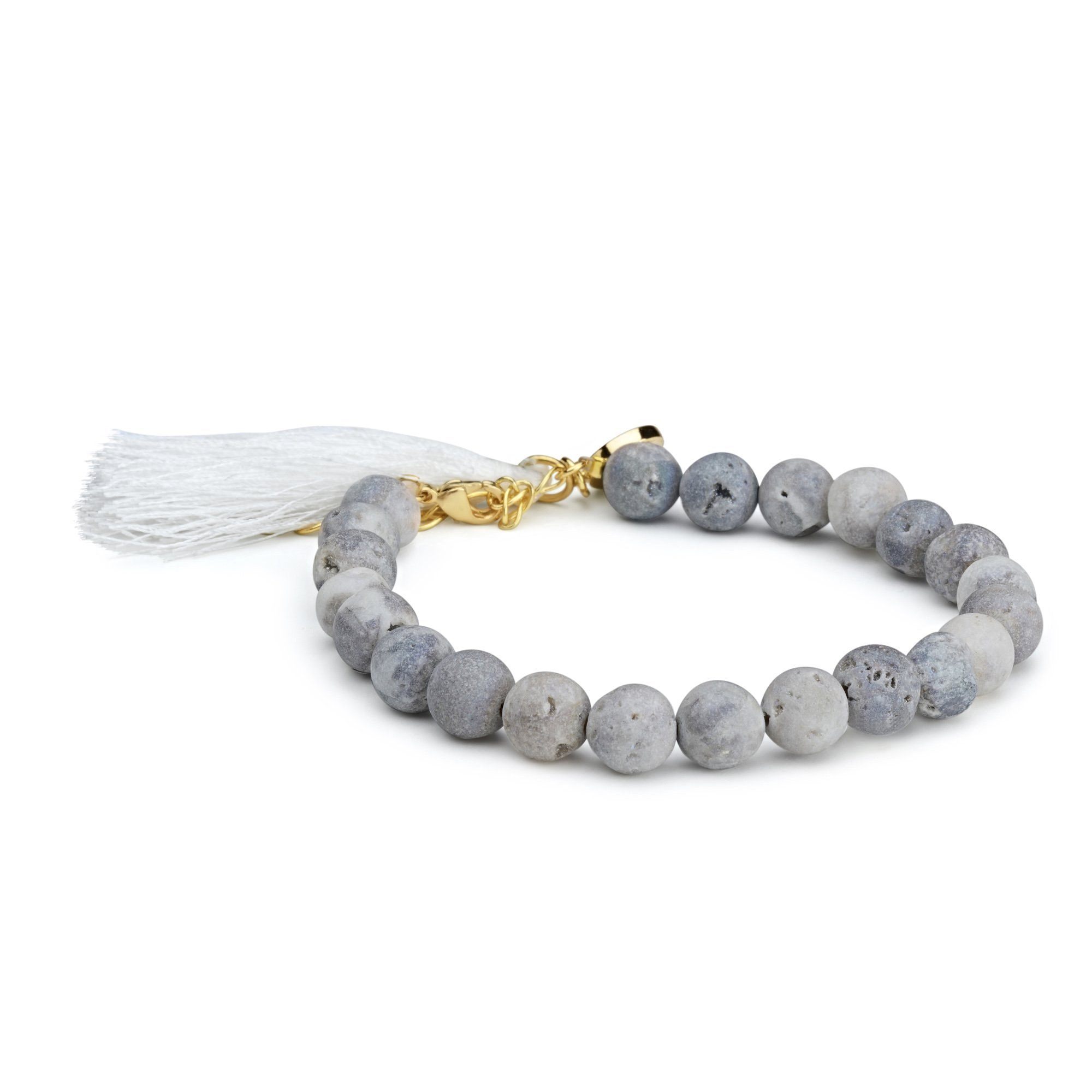 Mala White Tassel Bracelet Women's Stone Bracelet