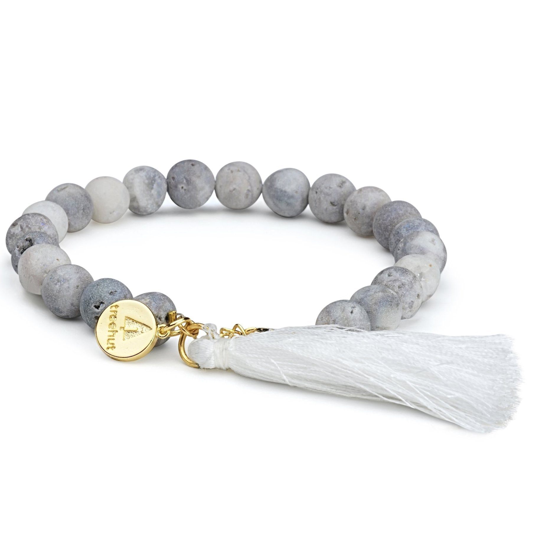 Mala White Tassel Bracelet Women's Stone Bracelet