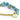 turquoise bracelet with gold details