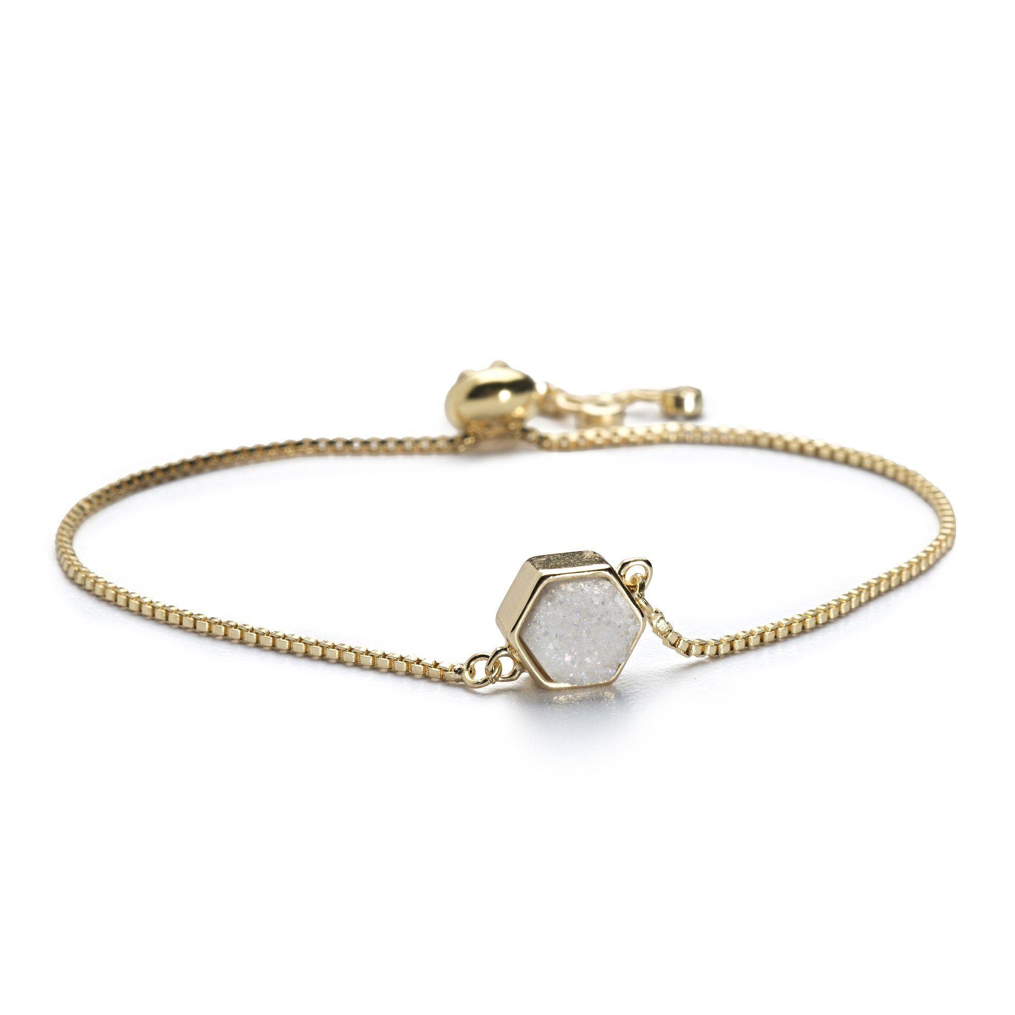 Lyla Snow Hexagon Bracelet Women's Stone Bracelet